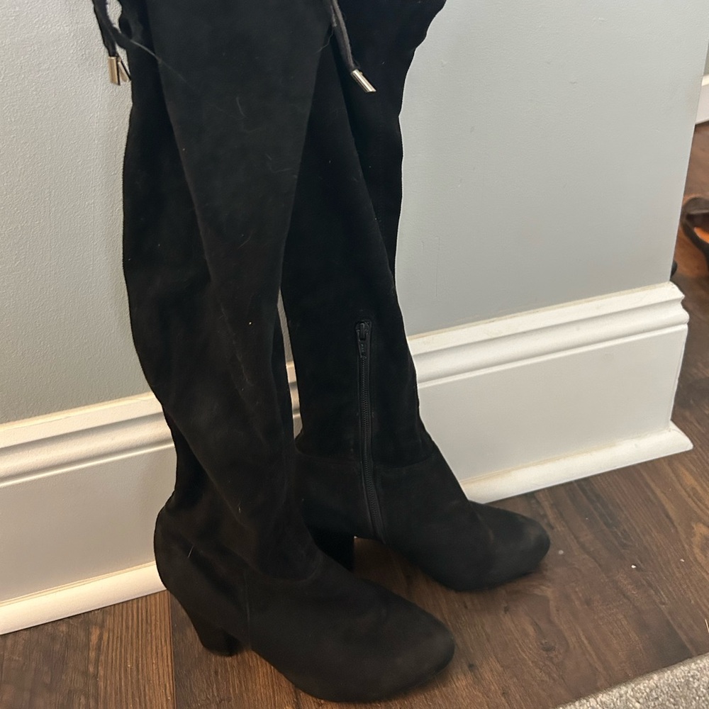 Call It Spring Black Over-the-Knee Boots